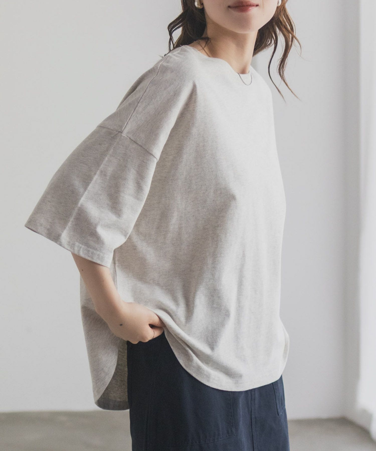 nAvy エブリーT 6分袖Tシャツ レディース メール便 対応商品商品サムネイル-1