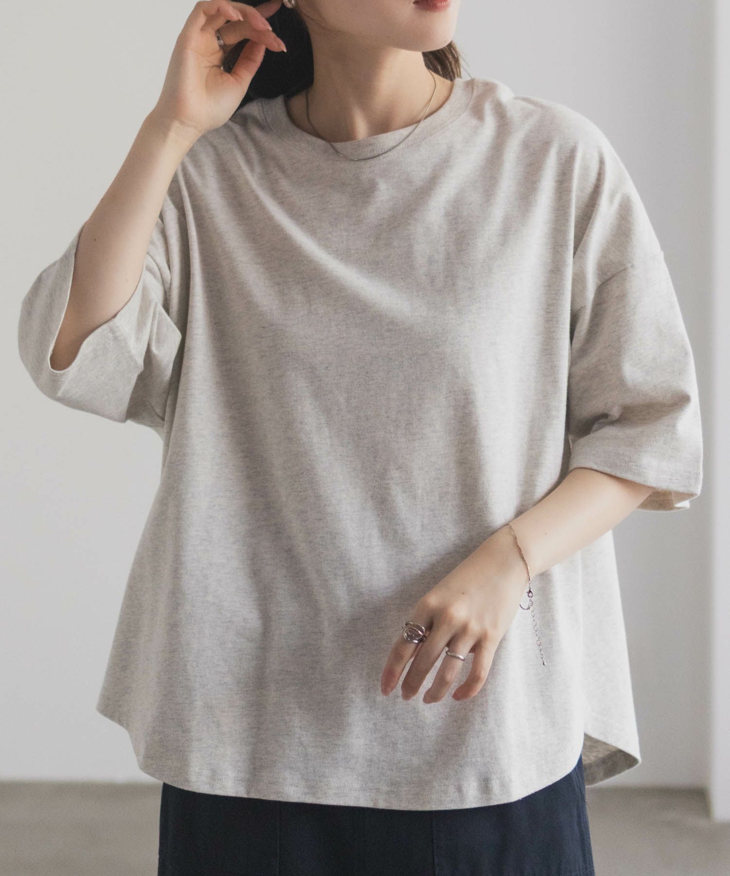 nAvy  エブリーT 6分袖Tシャツ レディース メール便 対応商品商品サムネイル-5