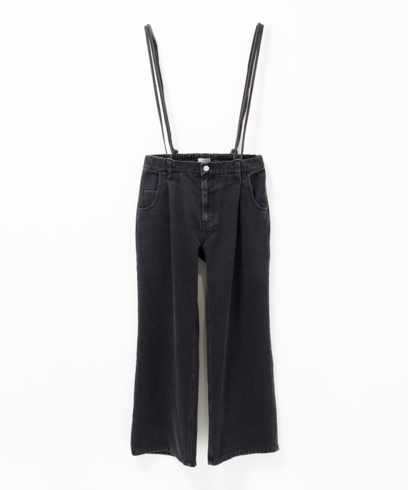 nAvy  毎日はきたくなるデニム「マイデニ」 サスペンダー付きワイドパンツ レディース商品画像-1