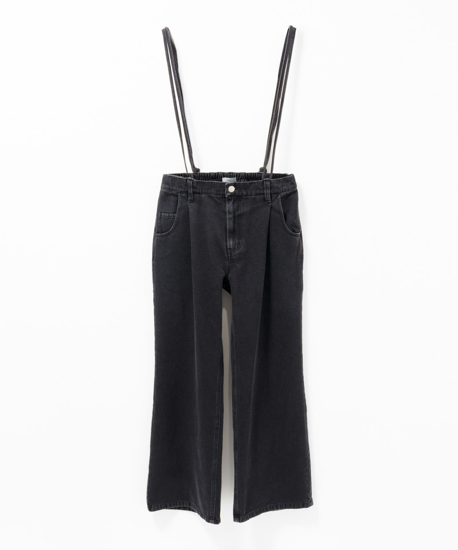 nAvy 毎日はきたくなるデニム「マイデニ」 サスペンダー付きワイドパンツ レディース