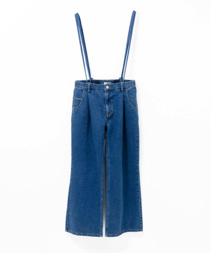 nAvy  毎日はきたくなるデニム「マイデニ」 サスペンダー付きワイドパンツ レディース商品画像-5