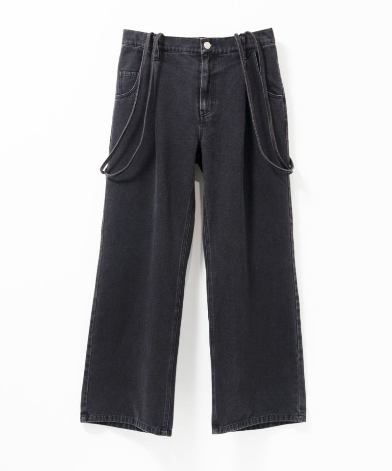 nAvy  毎日はきたくなるデニム「マイデニ」 サスペンダー付きワイドパンツ レディース商品画像-7