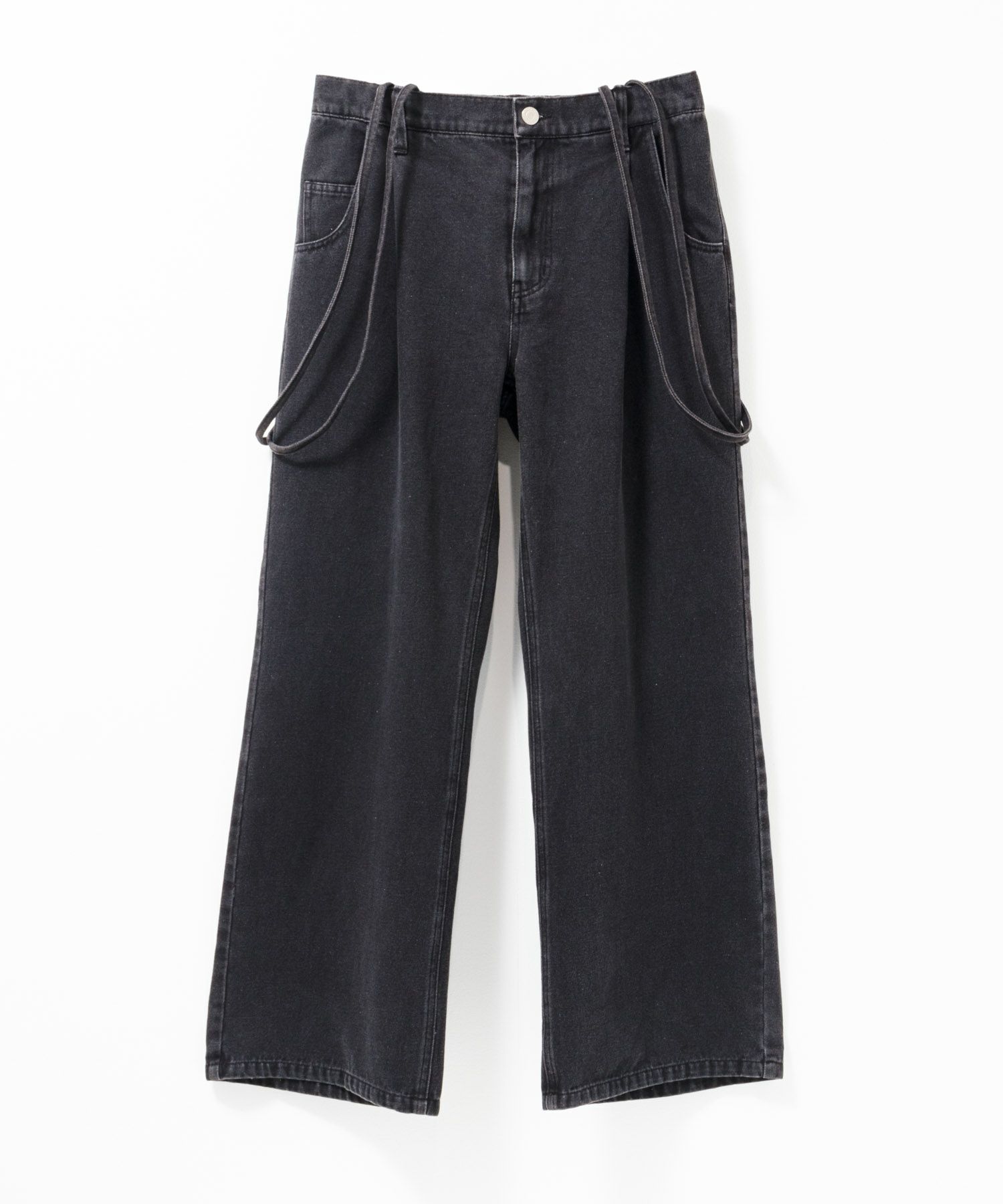 nAvy  毎日はきたくなるデニム「マイデニ」 サスペンダー付きワイドパンツ レディース商品サムネイル-7