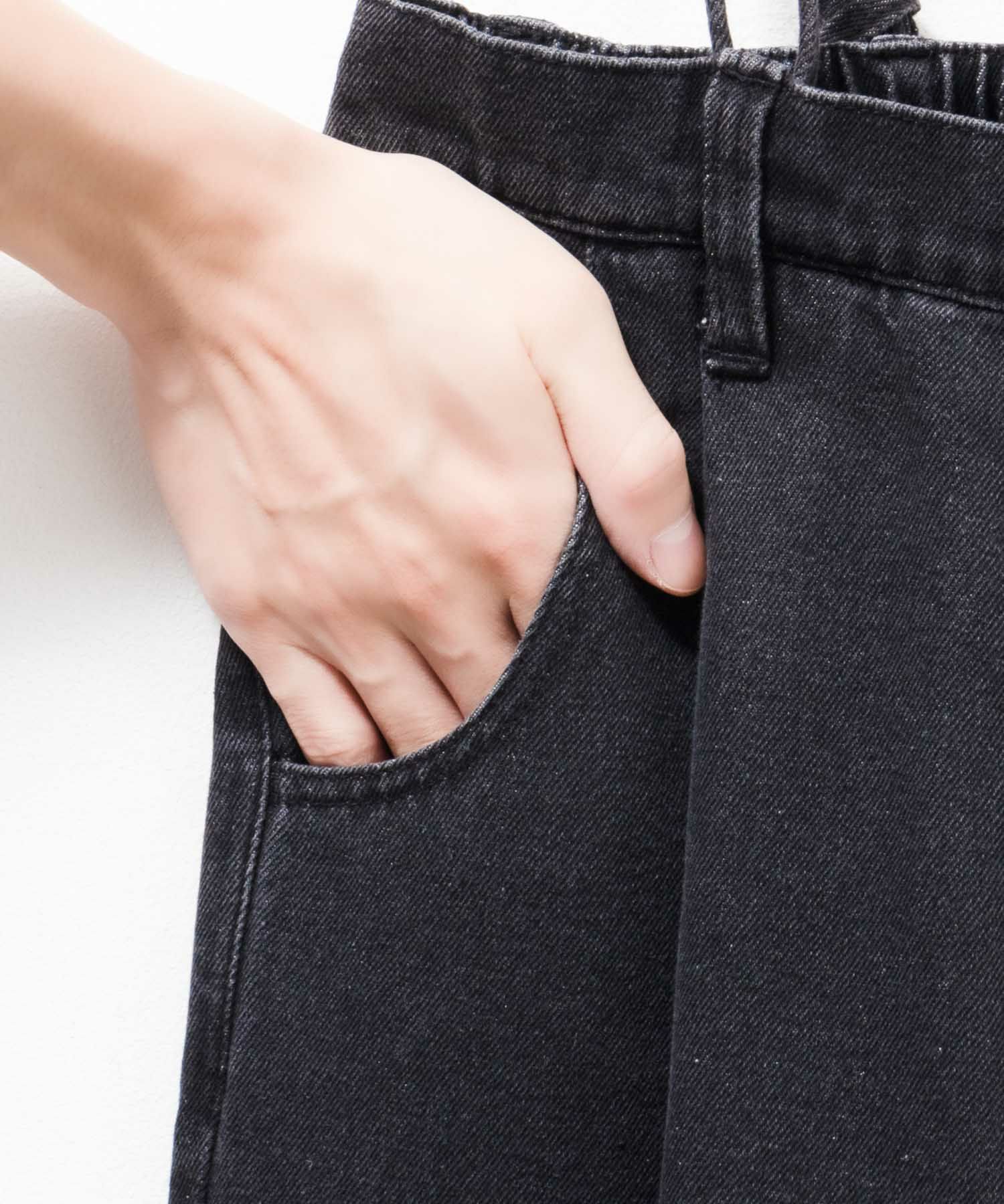 nAvy  毎日はきたくなるデニム「マイデニ」 サスペンダー付きワイドパンツ レディース商品サムネイル-9