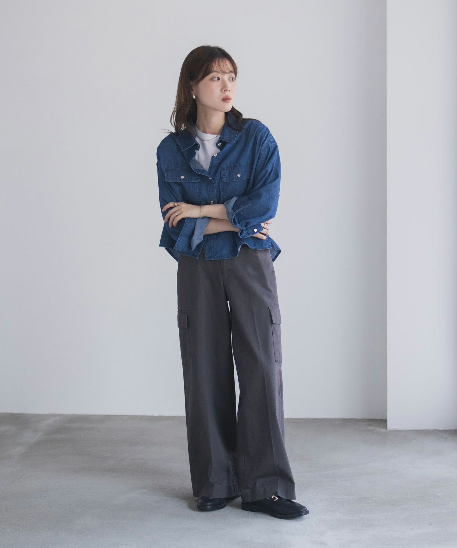 [値下げ]nAvy  カーゴチノパンツ レディース商品サムネイル-34