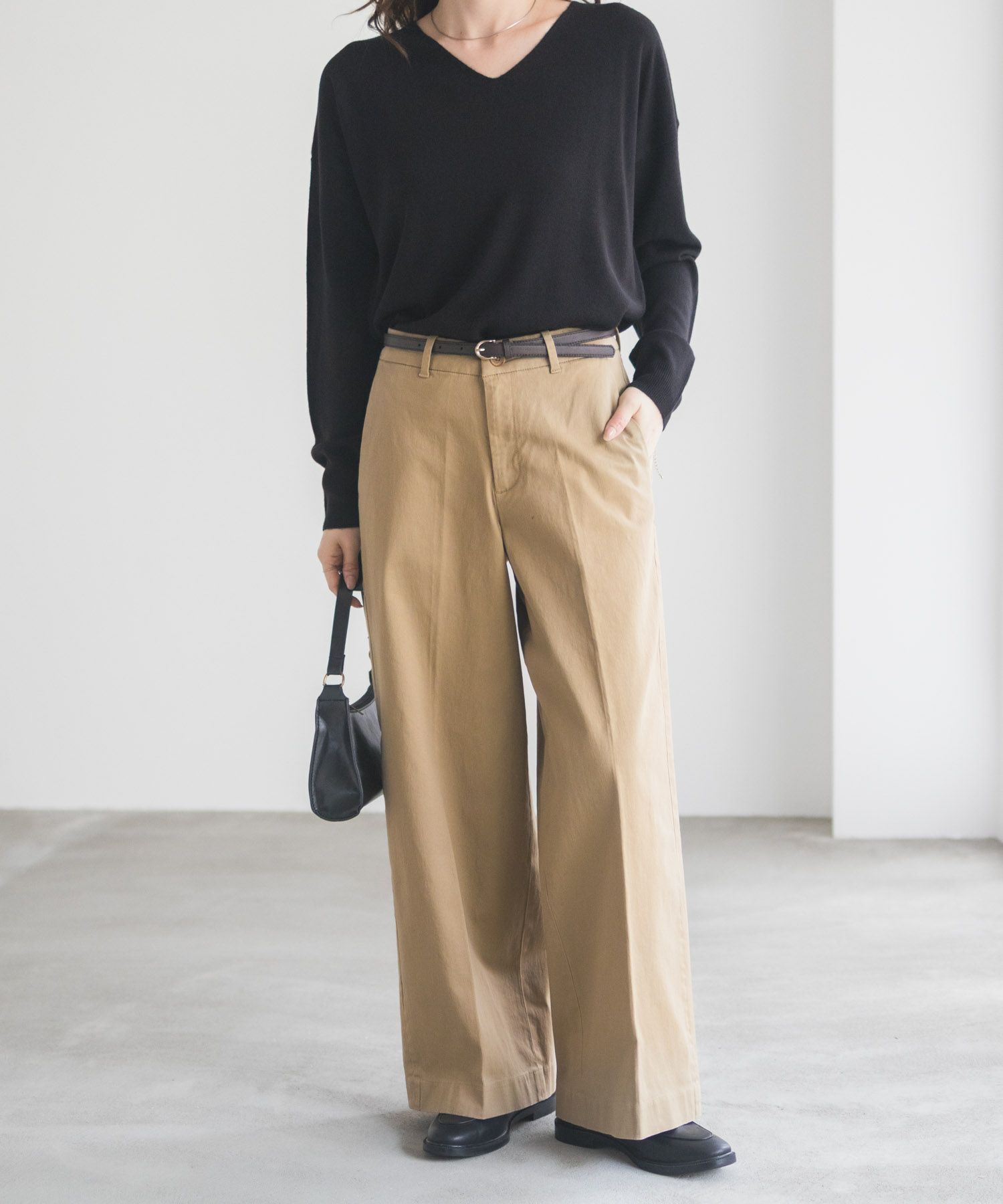 nAvy ワイドチノパンツ レディース