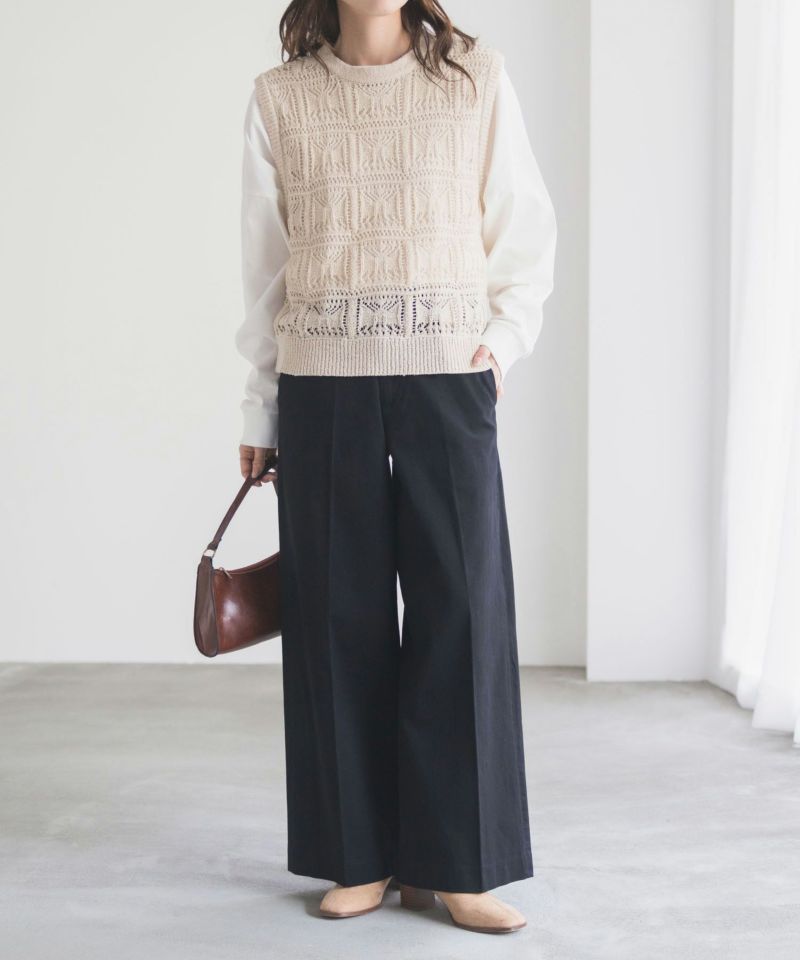 [値下げ]nAvy  ワイドチノパンツ レディース商品画像-3