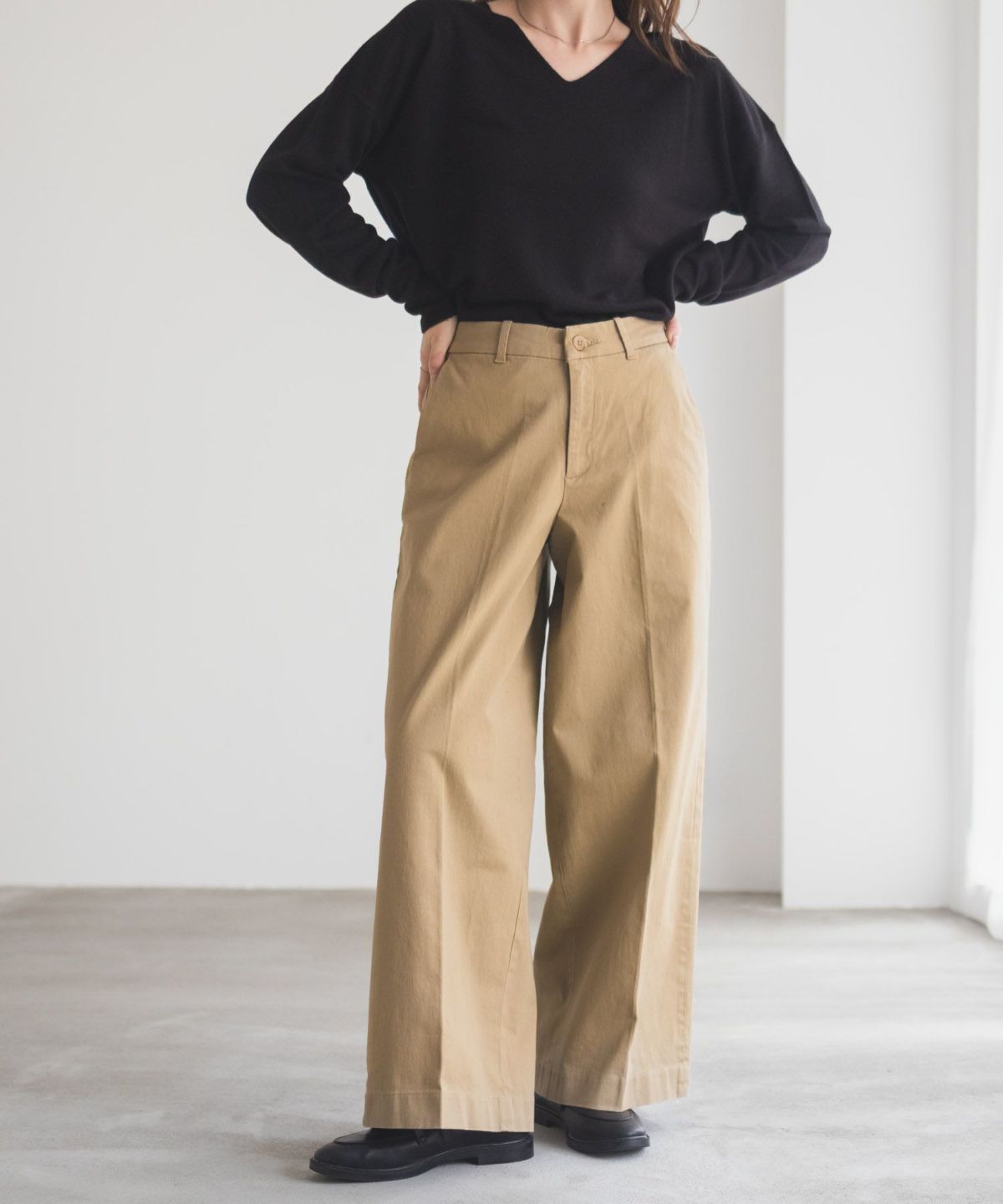 nAvy ワイドチノパンツ レディース