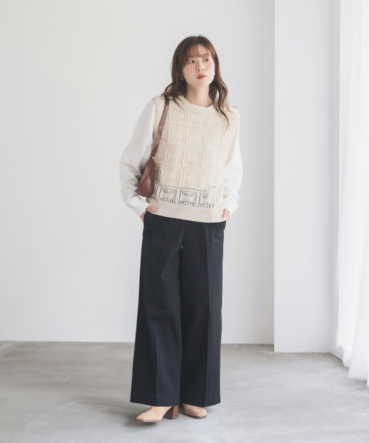 nAvy ワイドチノパンツ レディース