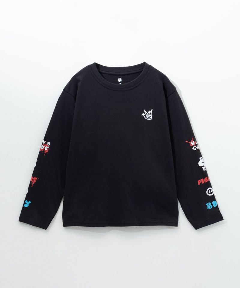T-GRAPHICS  袖ロゴ長袖Tシャツ キッズ メール便 対応商品商品画像-1