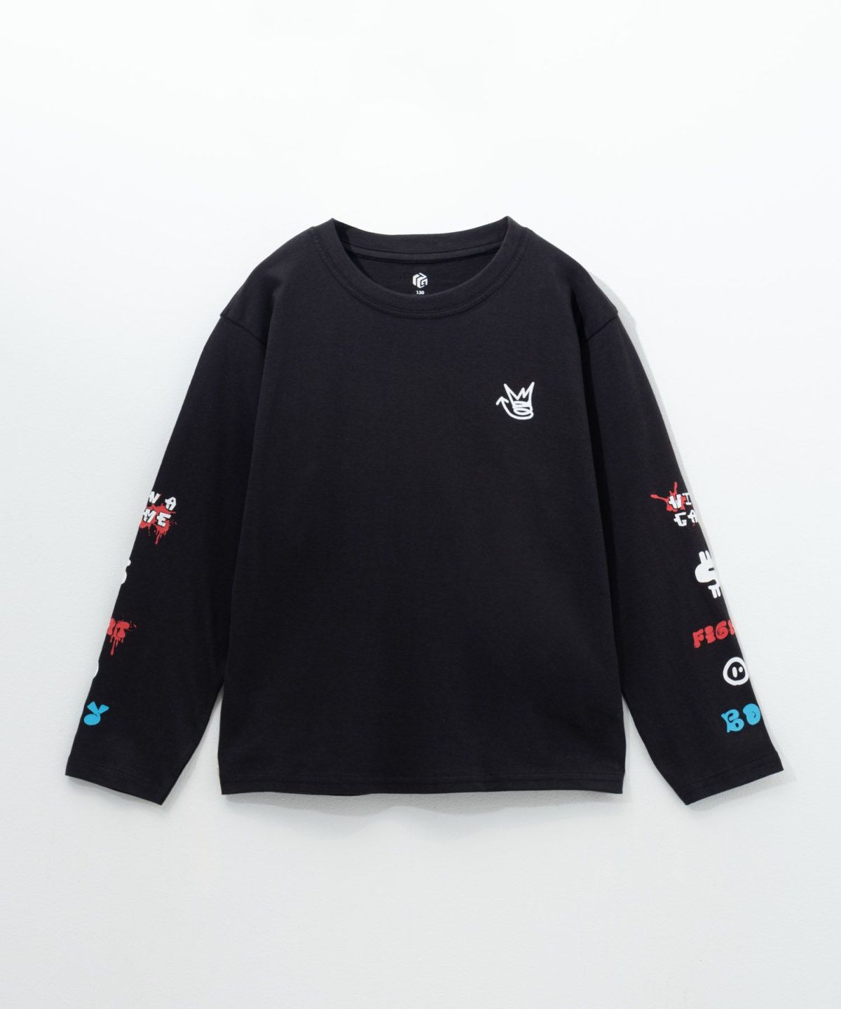 T-GRAPHICS 袖ロゴ長袖Tシャツ キッズ ネコポス 対応商品