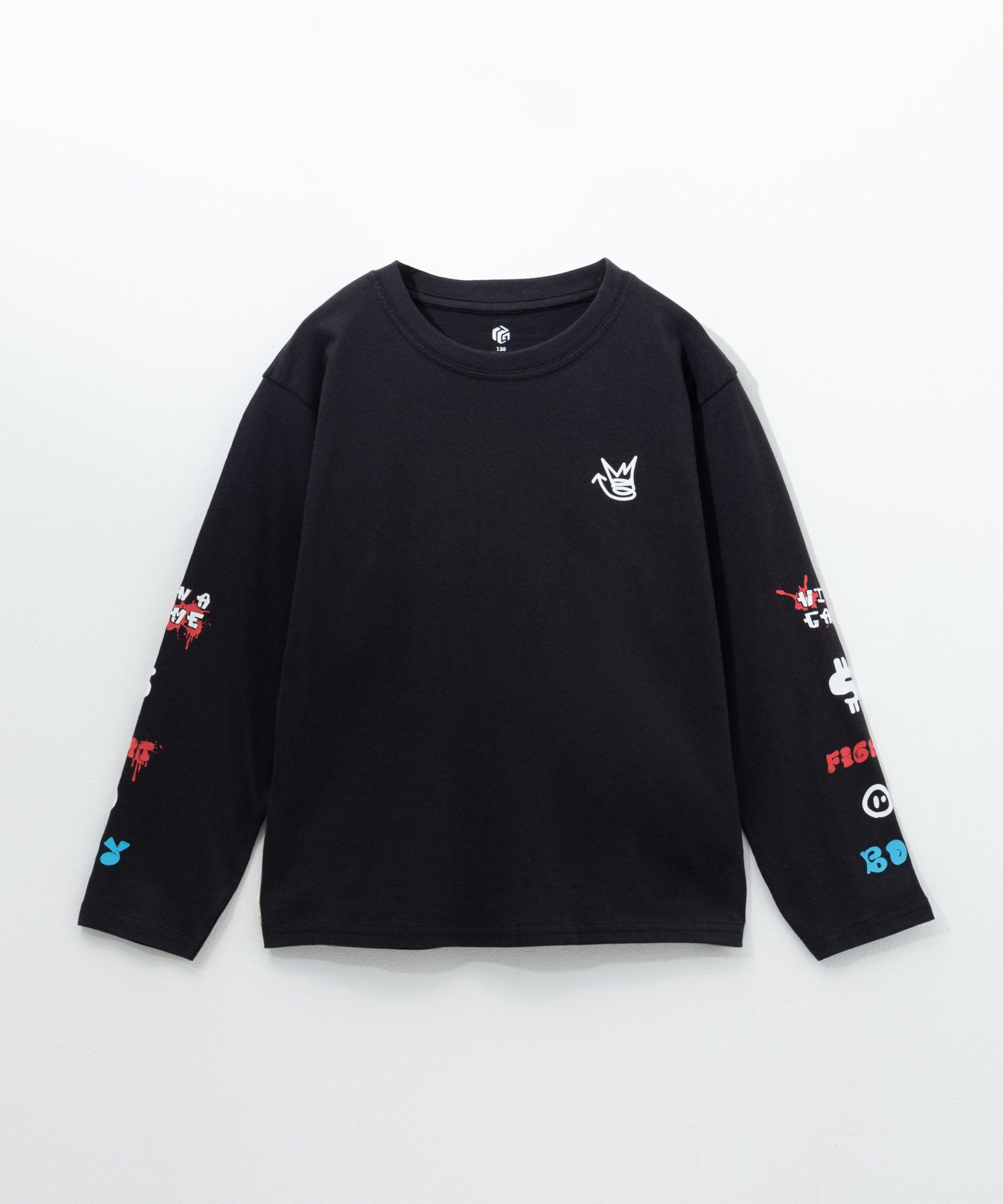 T-GRAPHICS 袖ロゴ長袖Tシャツ キッズ ネコポス 対応商品