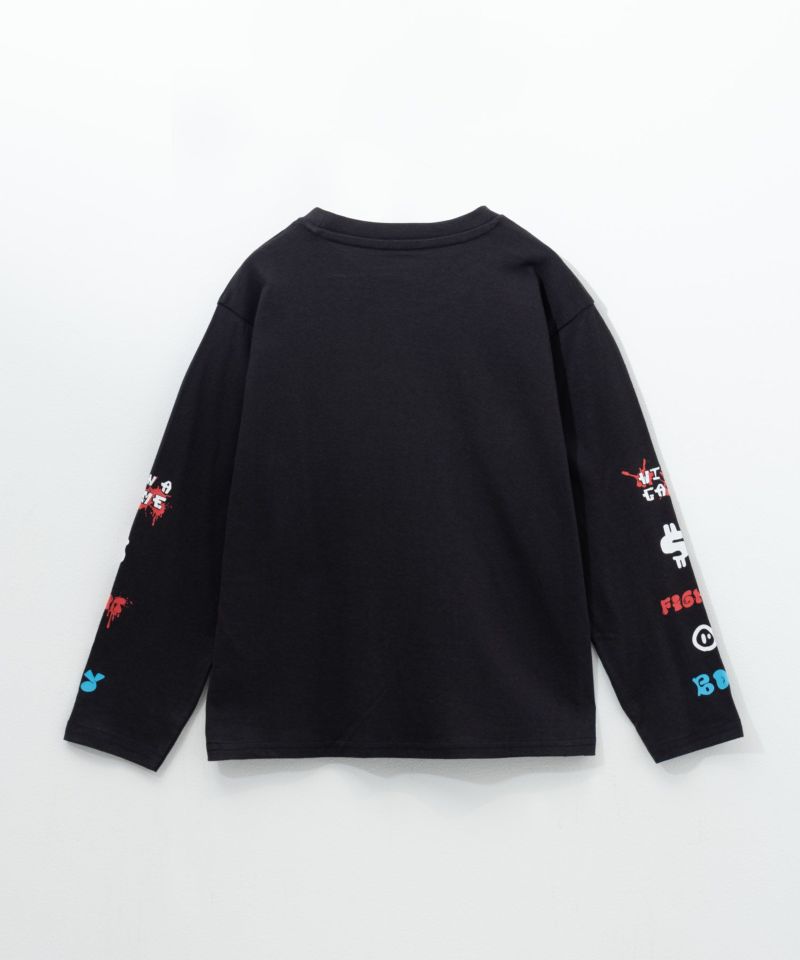 T-GRAPHICS  袖ロゴ長袖Tシャツ キッズ メール便 対応商品商品画像-2