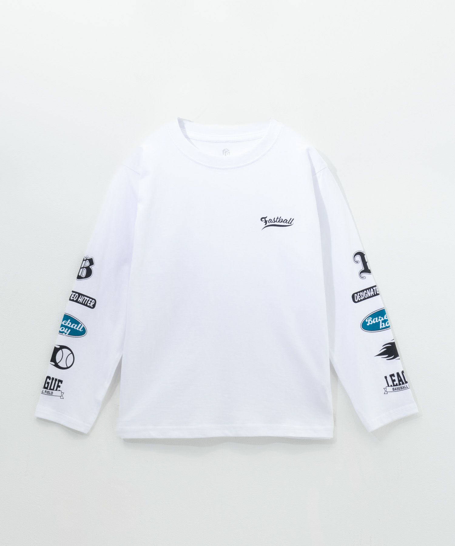 T-GRAPHICS 袖ロゴ長袖Tシャツ キッズ ネコポス 対応商品