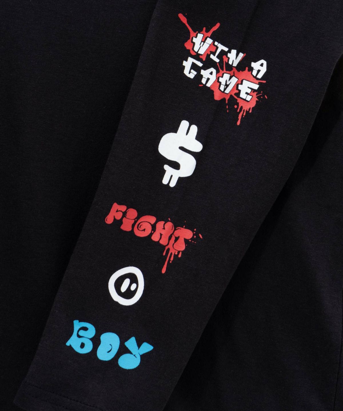 T-GRAPHICS 袖ロゴ長袖Tシャツ キッズ ネコポス 対応商品