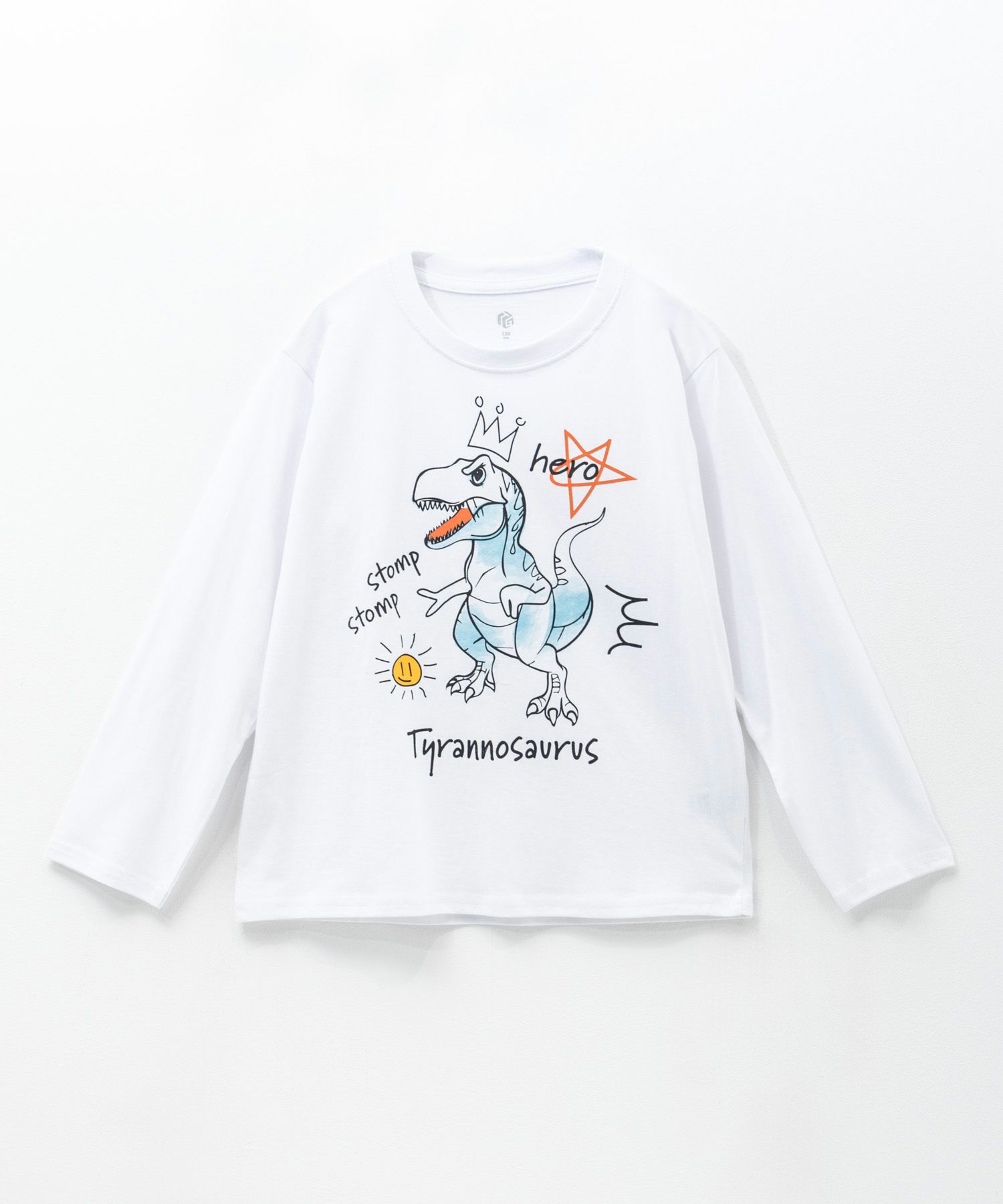 T-GRAPHICS 線描きアート長袖Tシャツ キッズ ネコポス 対応商品