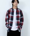 NAVY ソフトフランネルシャツ メンズ