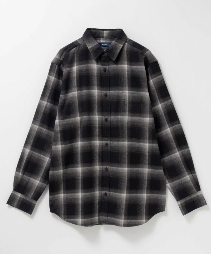 NAVY  ソフトフランネルシャツ メンズ商品画像-27