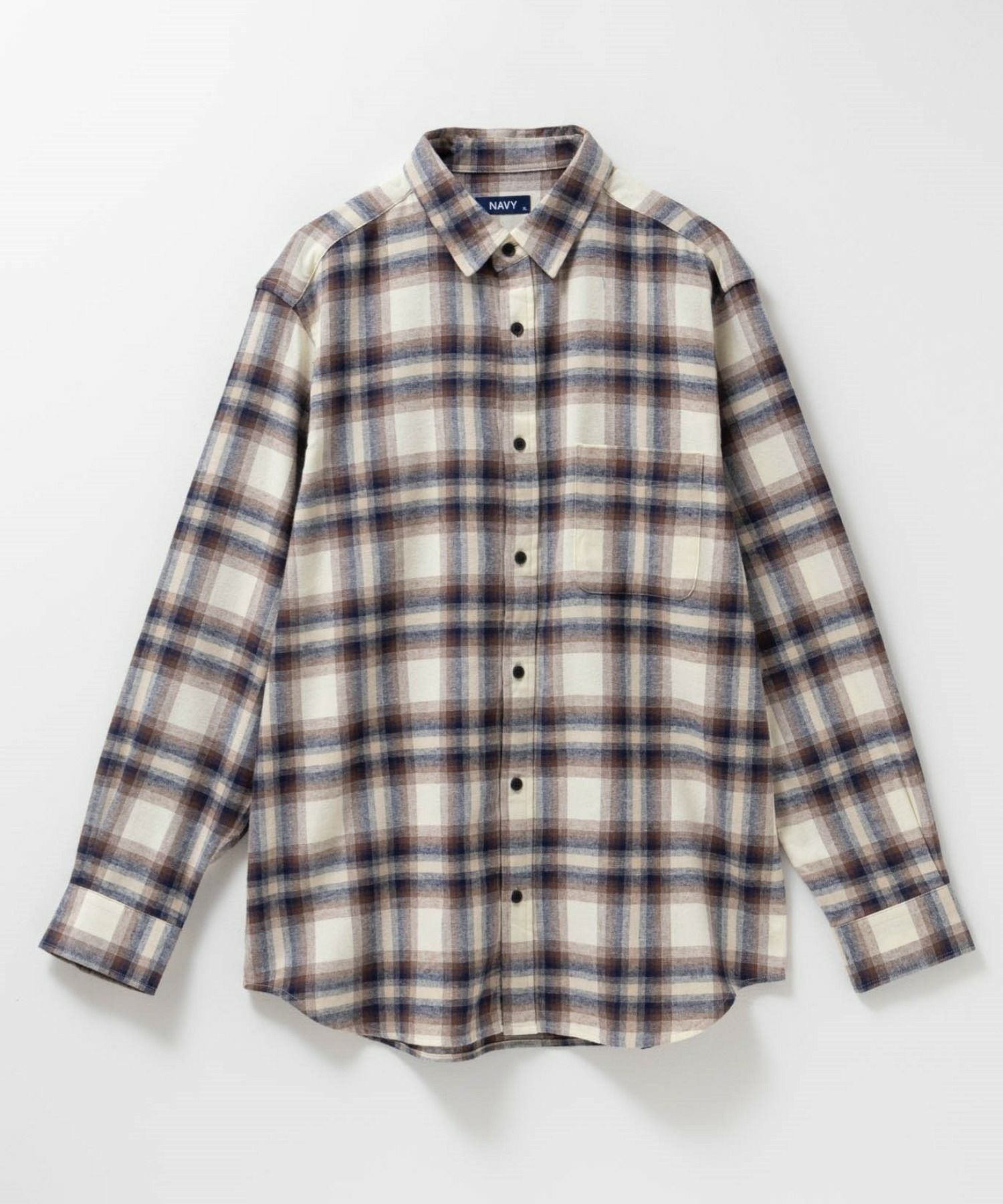 NAVY  ソフトフランネルシャツ メンズ商品画像-29