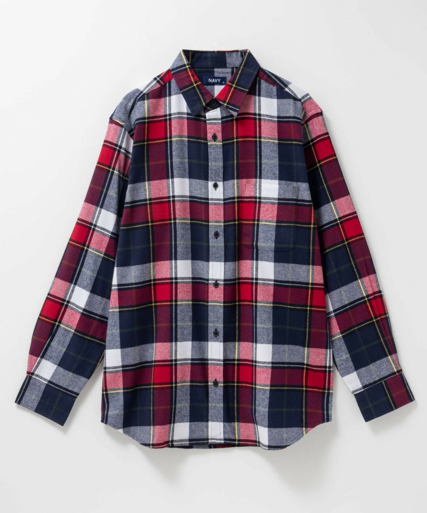 NAVY  ソフトフランネルシャツ メンズ商品画像-31