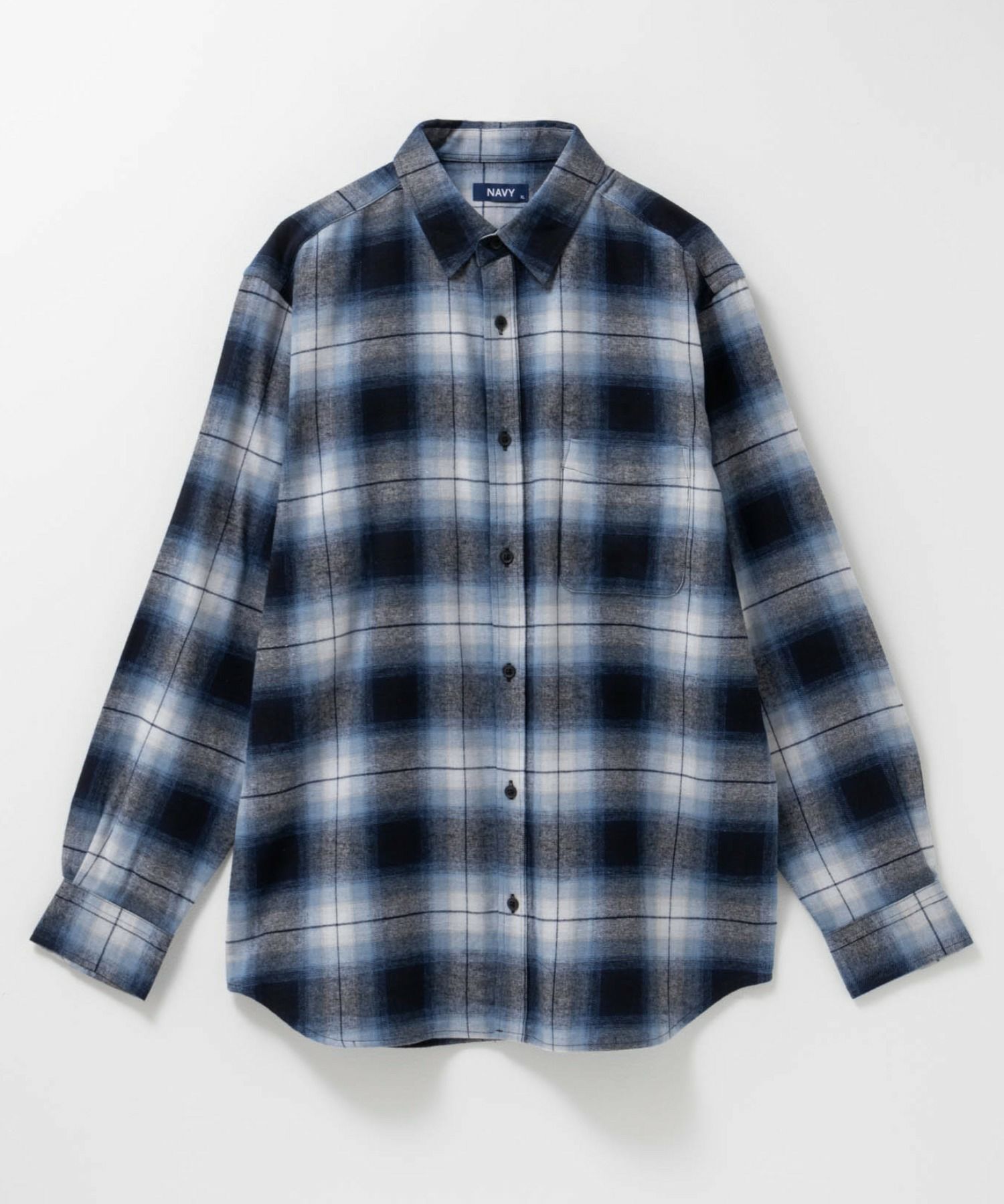 NAVY  ソフトフランネルシャツ メンズ商品画像-33