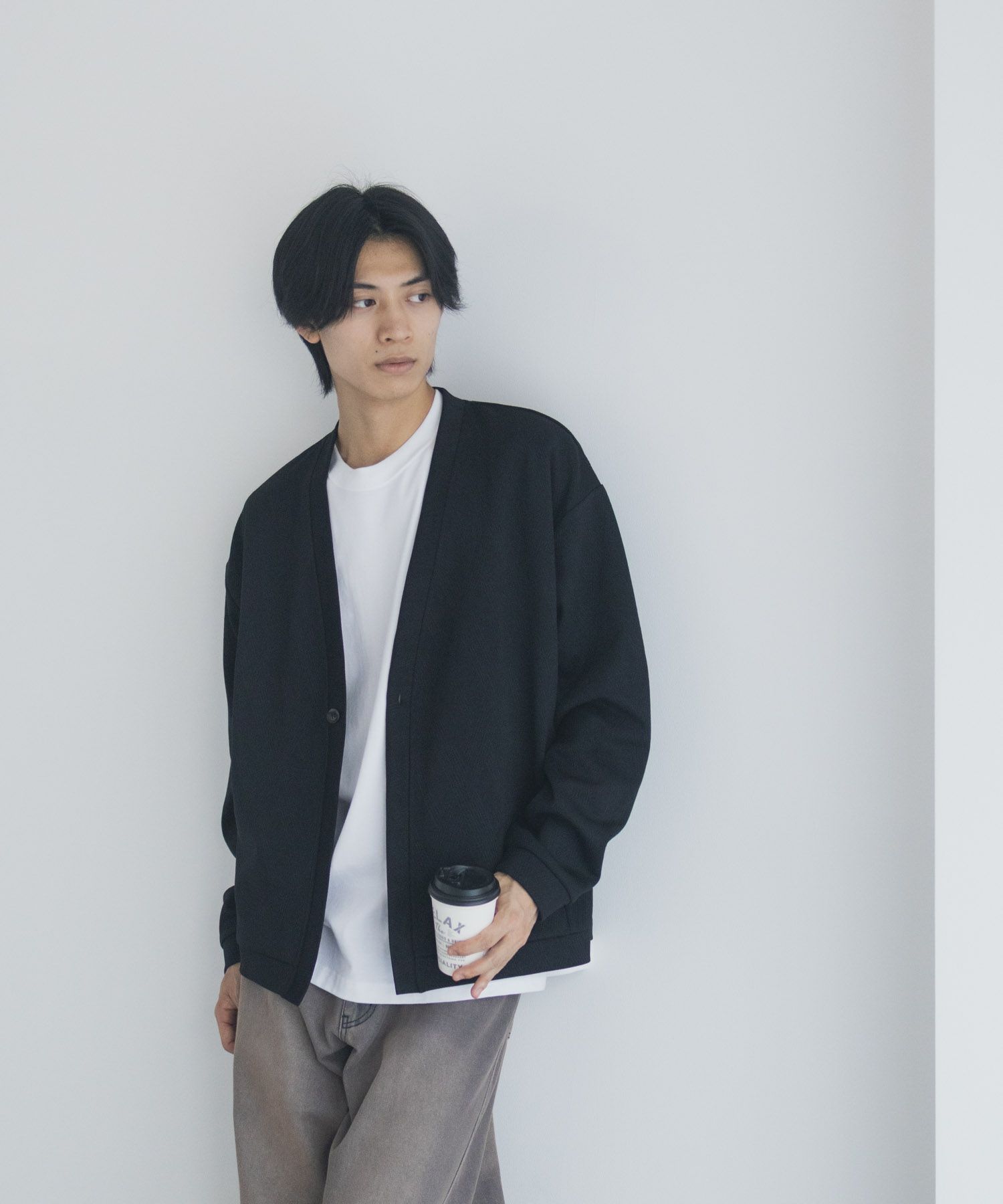 URBAN COLLECTION ふくれジャガードカーディガン メンズ