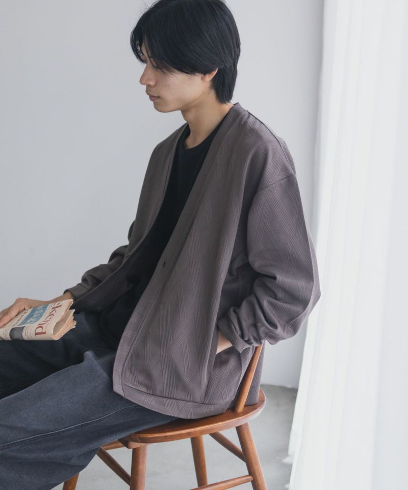 URBAN COLLECTION  ふくれジャガードカーディガン メンズ商品画像-3