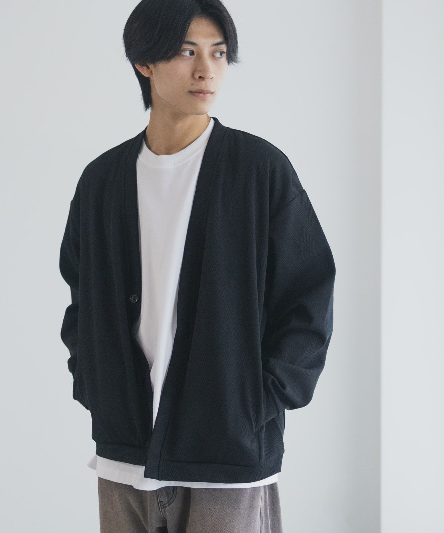 URBAN COLLECTION ふくれジャガードカーディガン メンズ