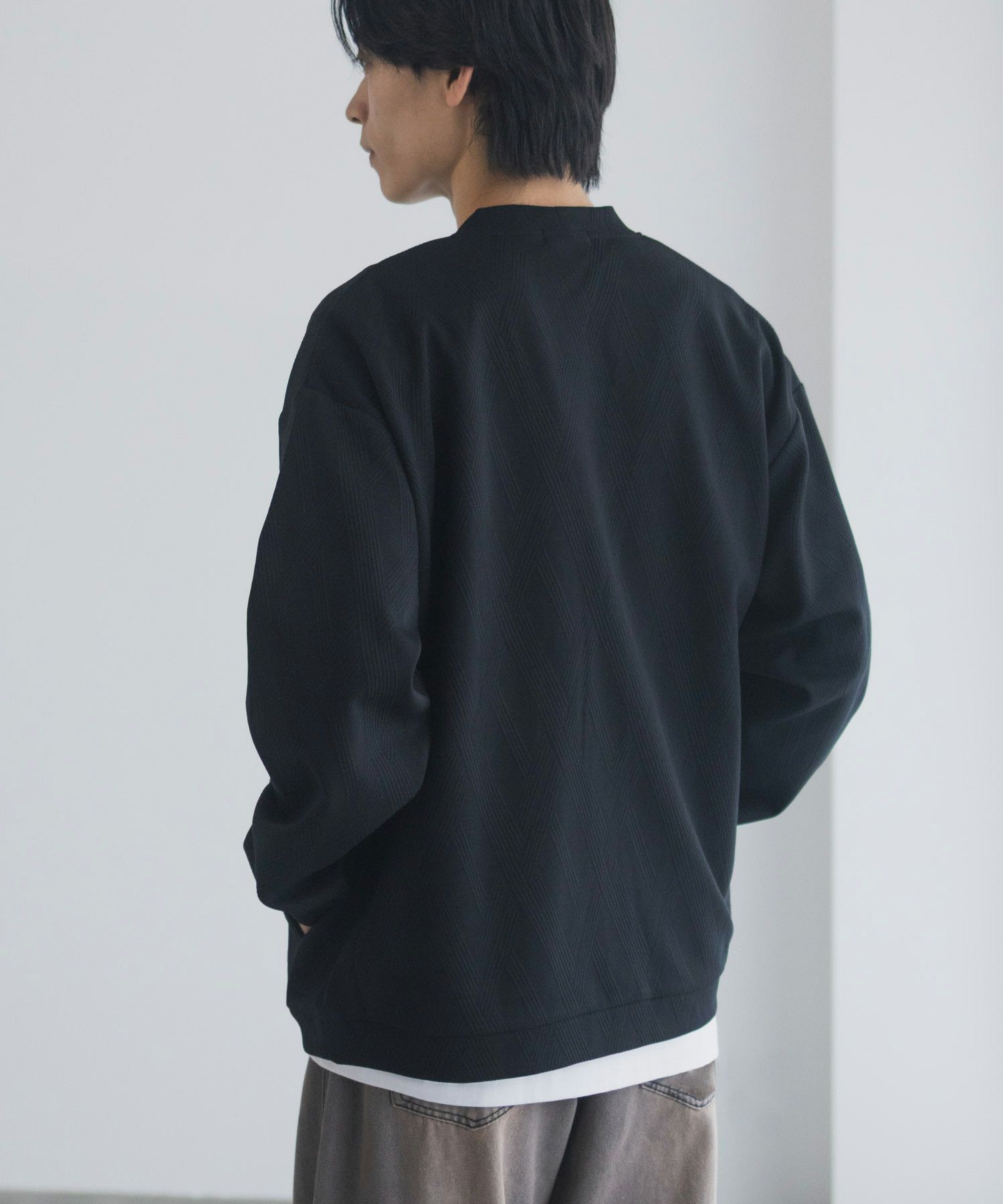 URBAN COLLECTION ふくれジャガードカーディガン メンズ商品画像-7