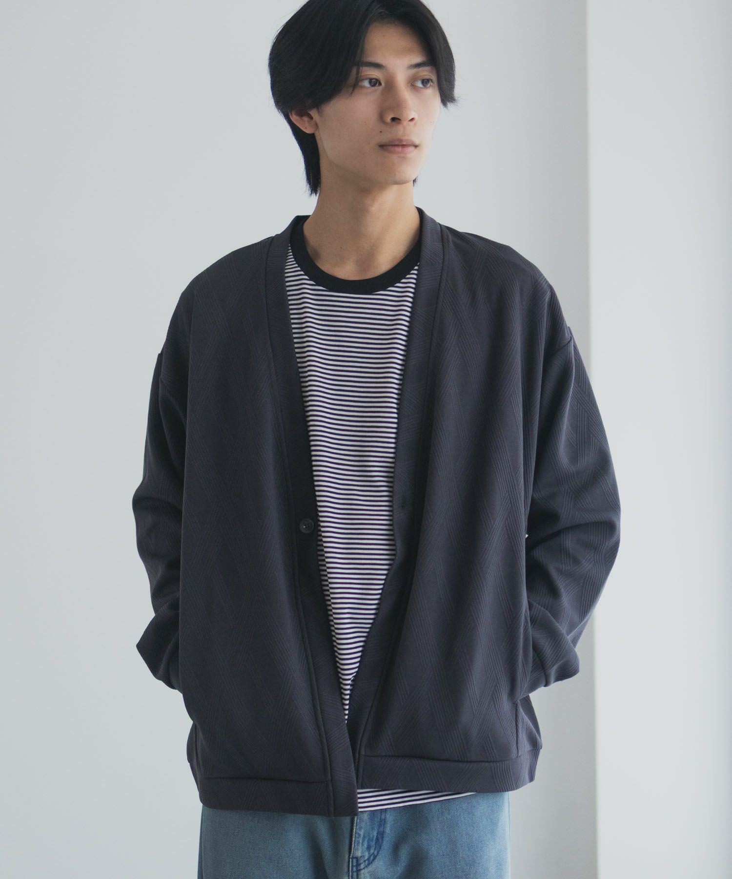 URBAN COLLECTION ふくれジャガードカーディガン メンズ商品サムネイル-10