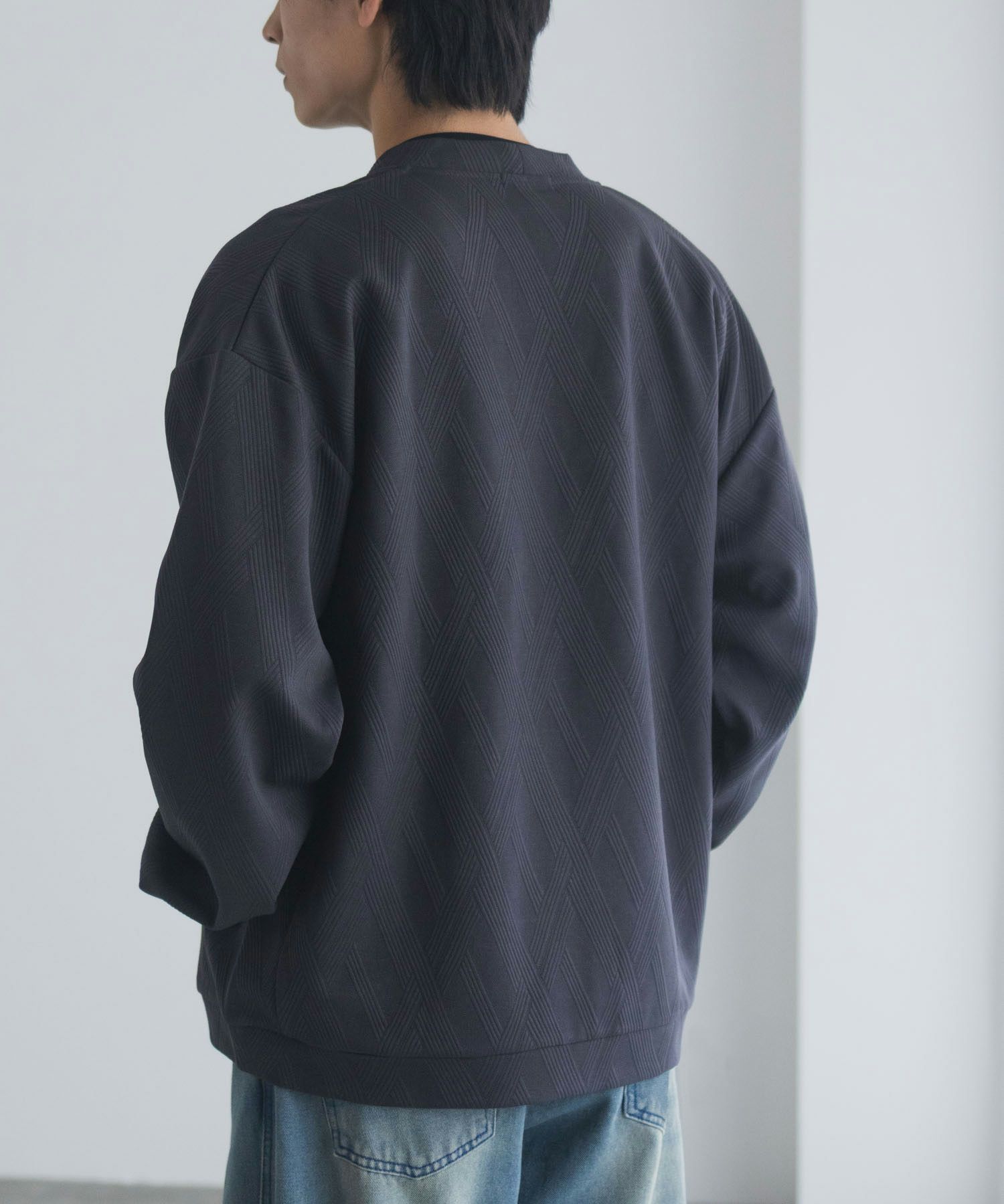 URBAN COLLECTION ふくれジャガードカーディガン メンズ