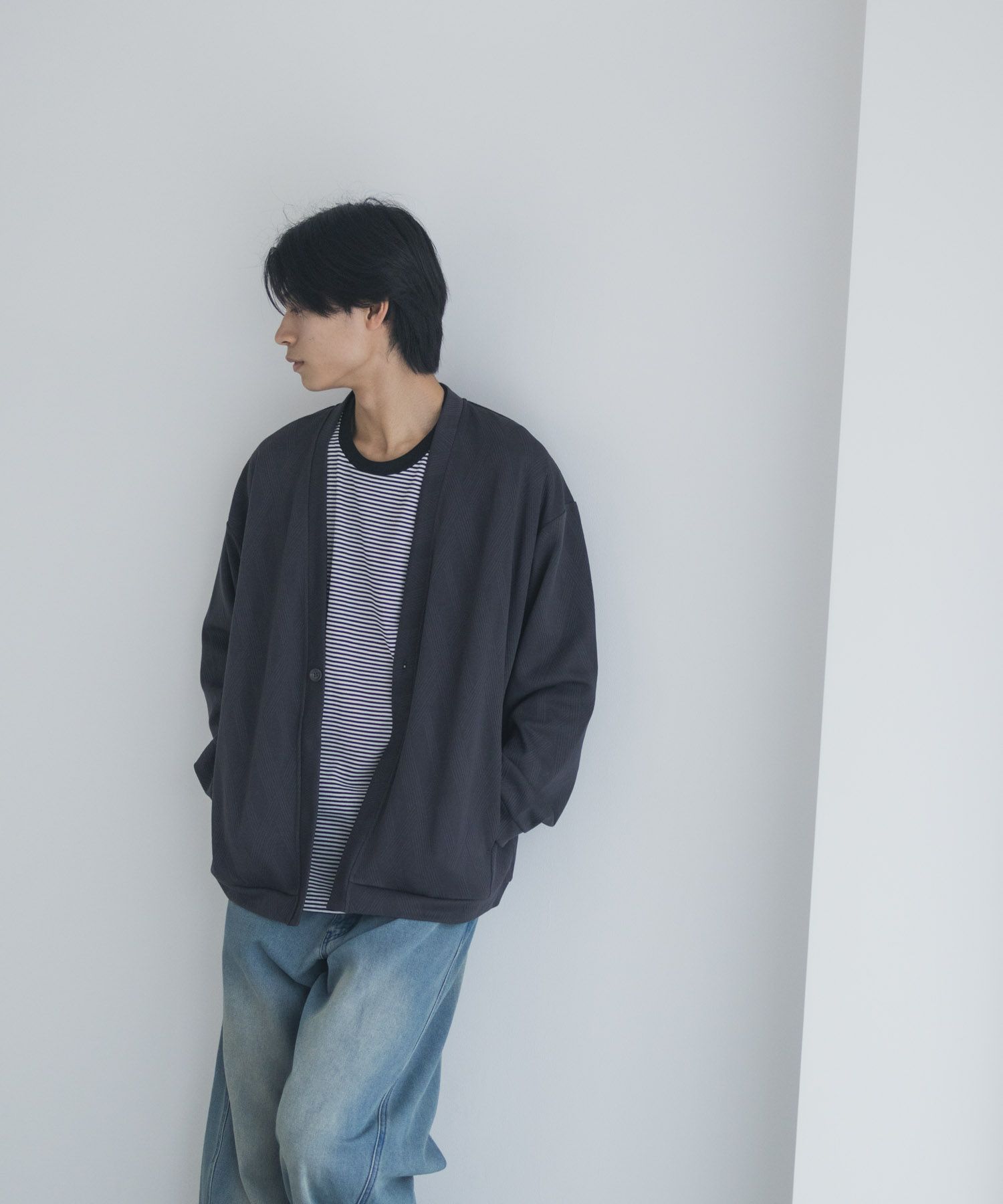URBAN COLLECTION ふくれジャガードカーディガン メンズ