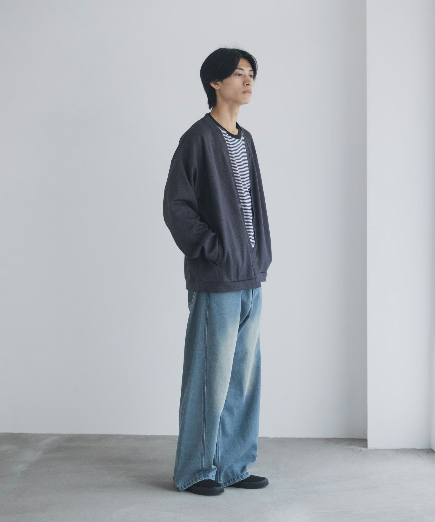 URBAN COLLECTION ふくれジャガードカーディガン メンズ