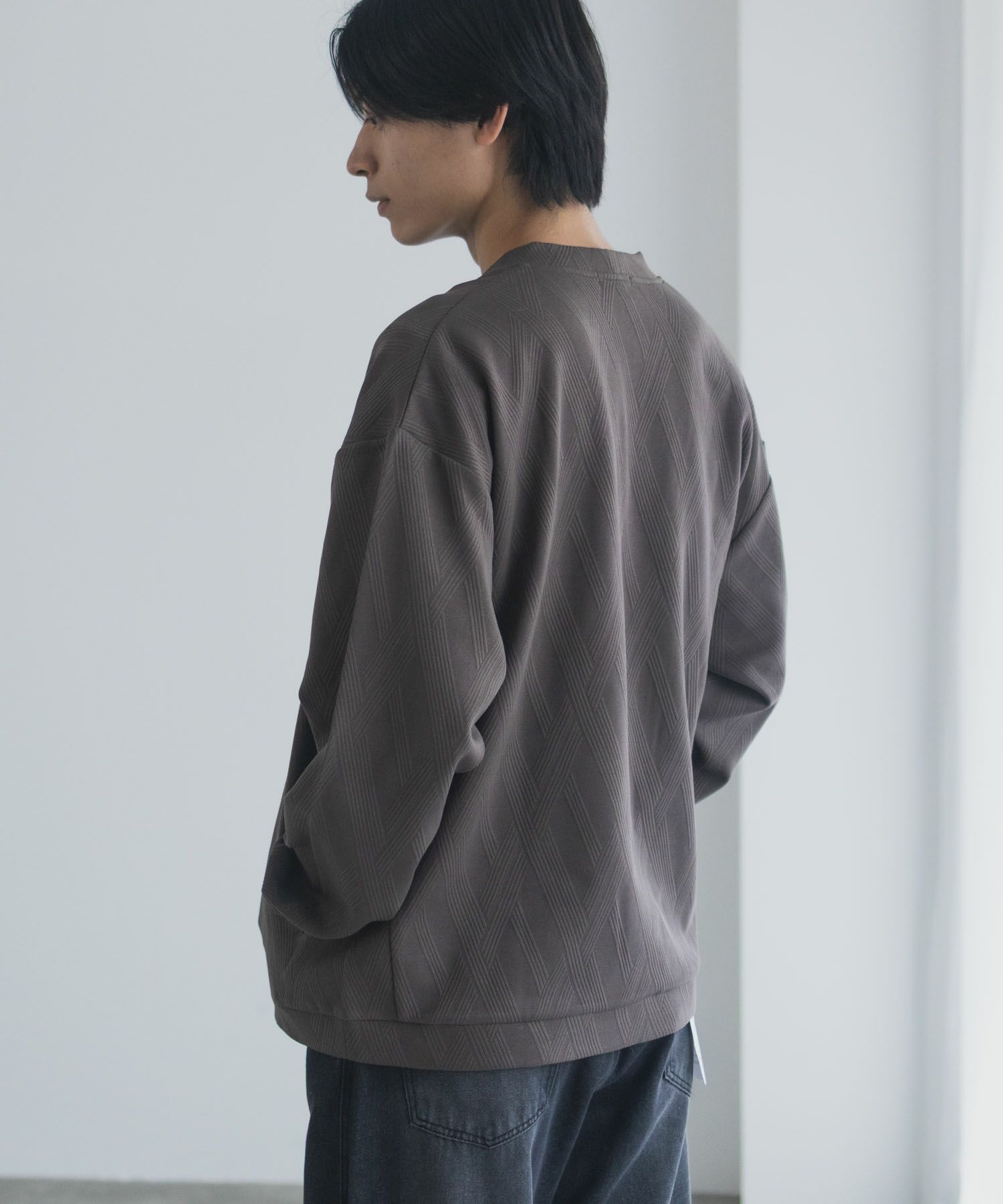 URBAN COLLECTION ふくれジャガードカーディガン メンズ