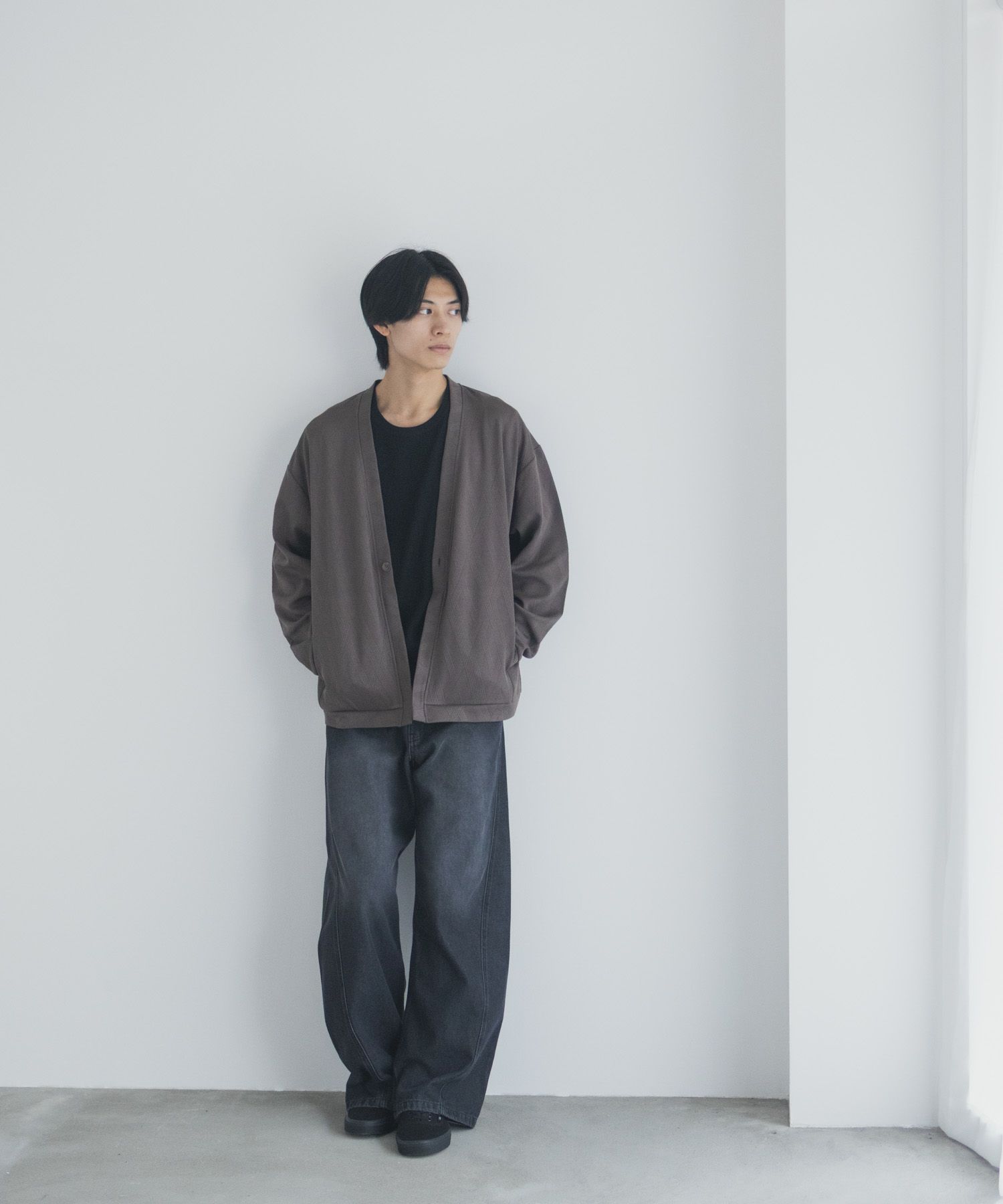URBAN COLLECTION ふくれジャガードカーディガン メンズ