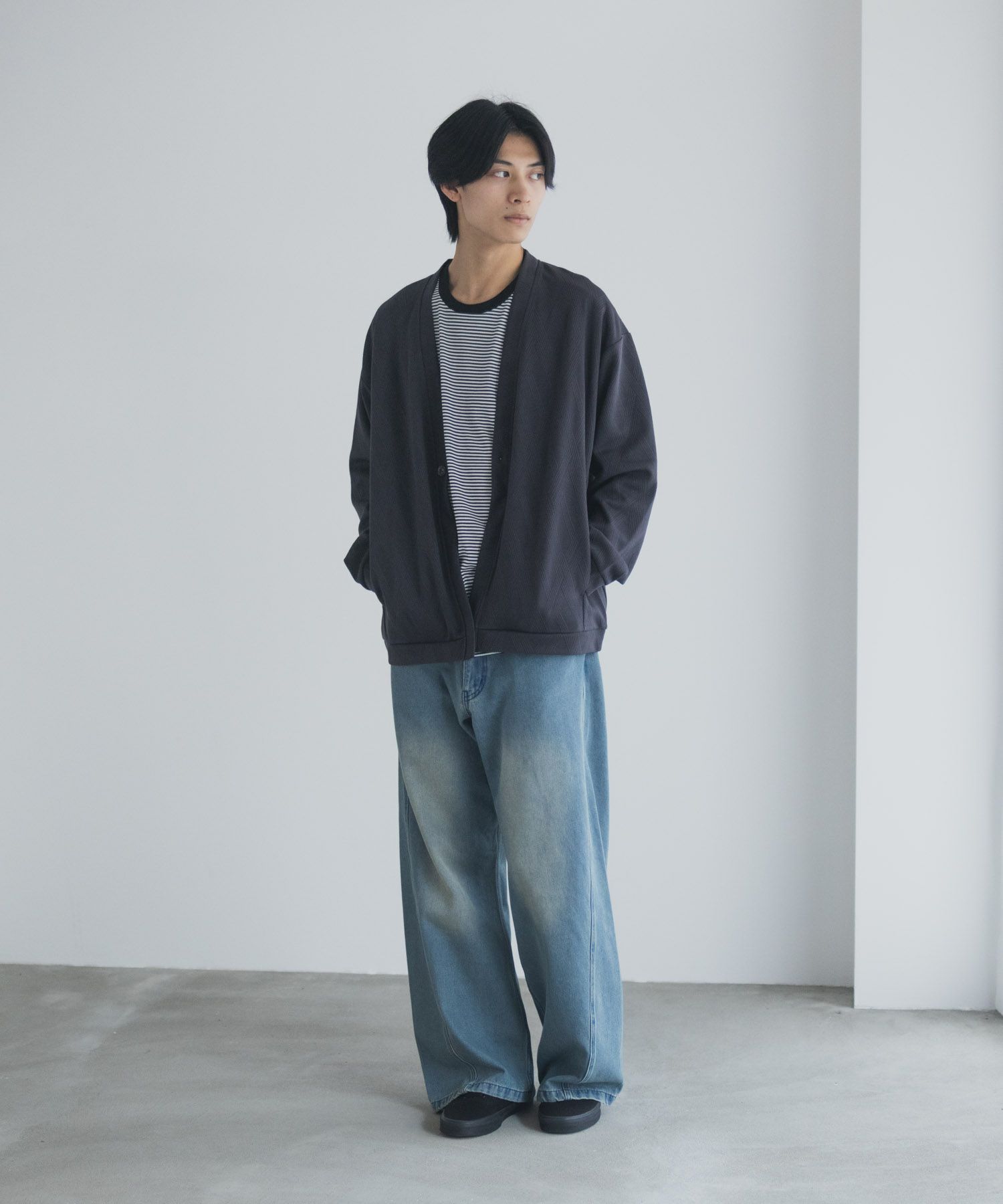 URBAN COLLECTION ふくれジャガードカーディガン メンズ