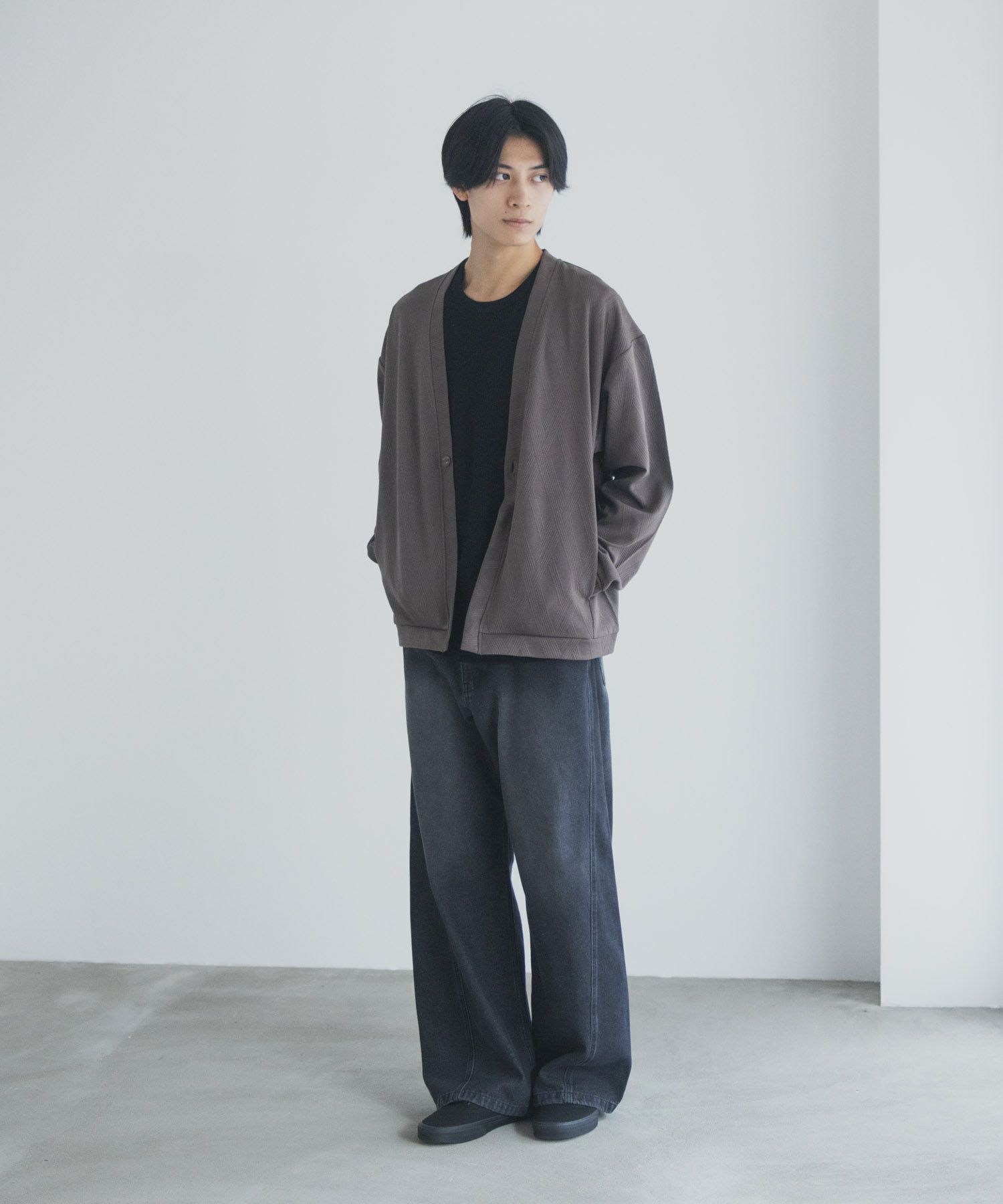 URBAN COLLECTION ふくれジャガードカーディガン メンズ