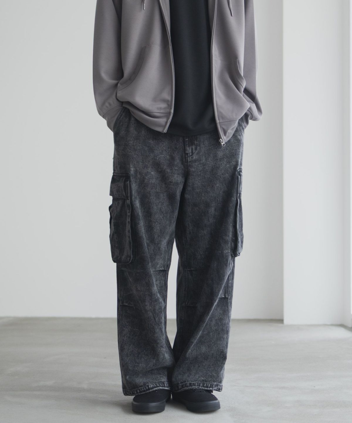 NAVY デニムカーゴパンツ メンズ