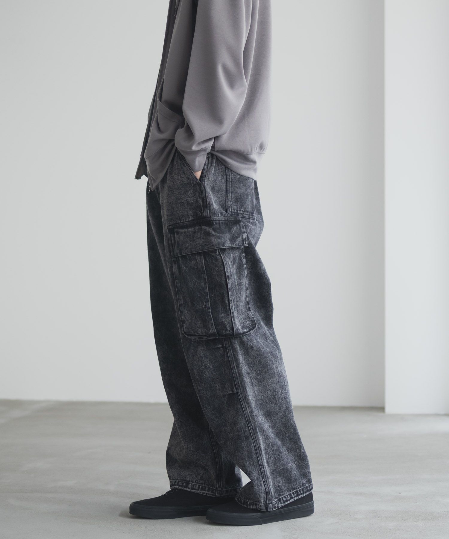 NAVY デニムカーゴパンツ メンズ商品画像-5