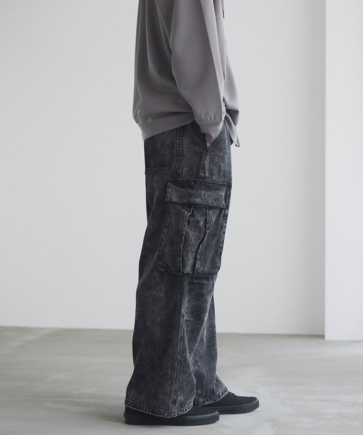 NAVY デニムカーゴパンツ メンズ