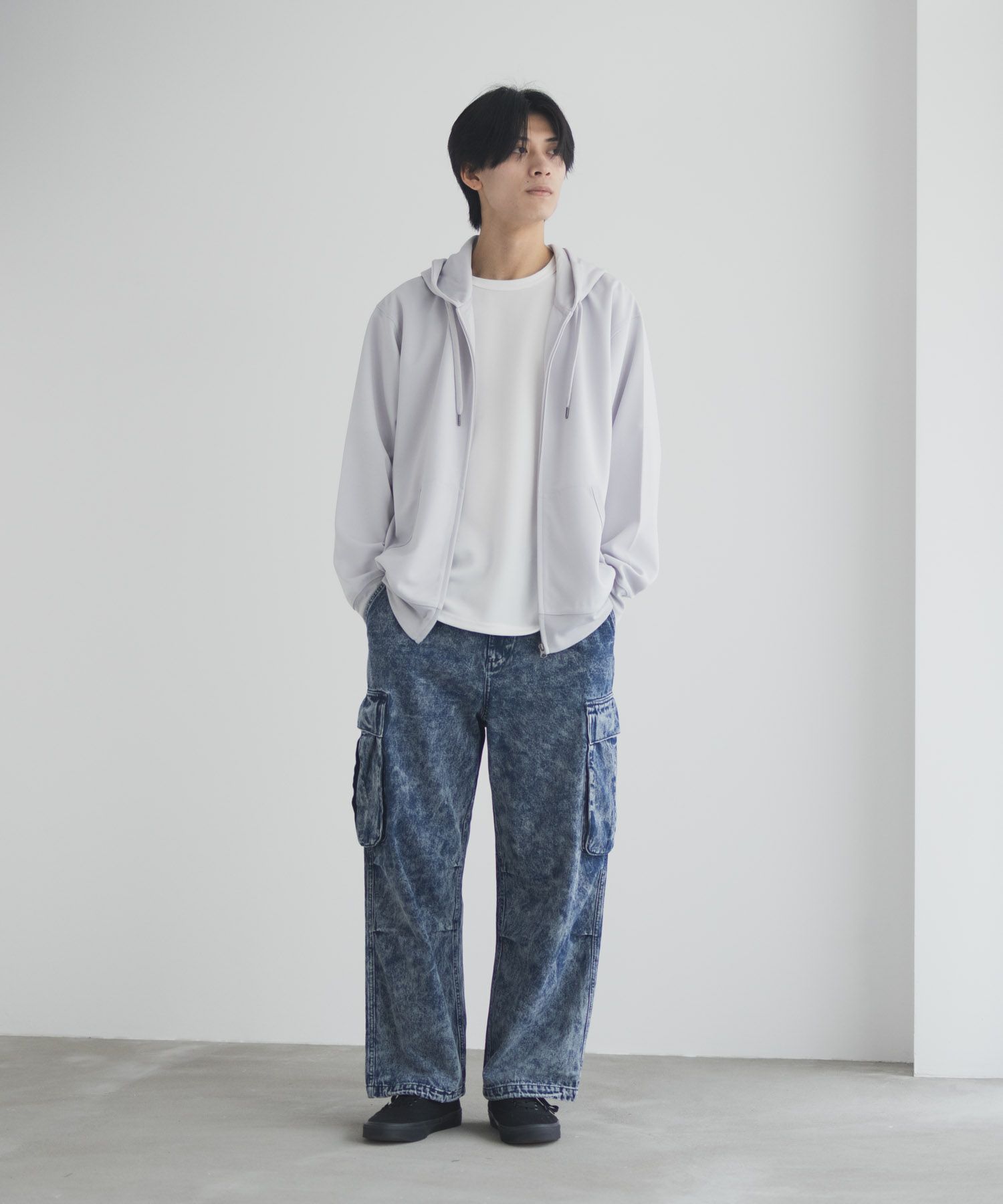 NAVY デニムカーゴパンツ メンズ