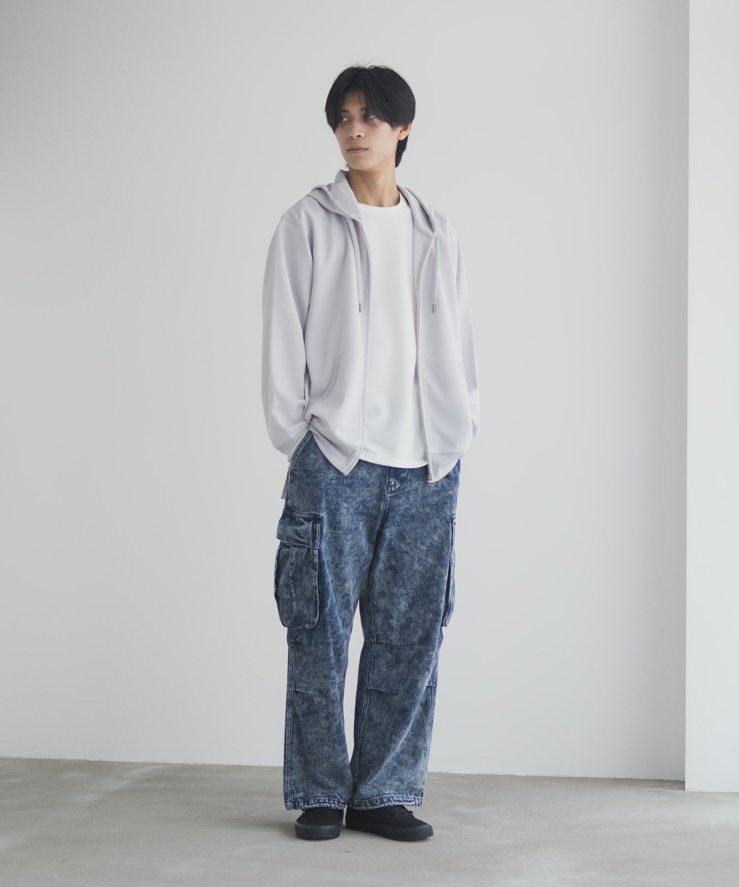 NAVY デニムカーゴパンツ メンズ