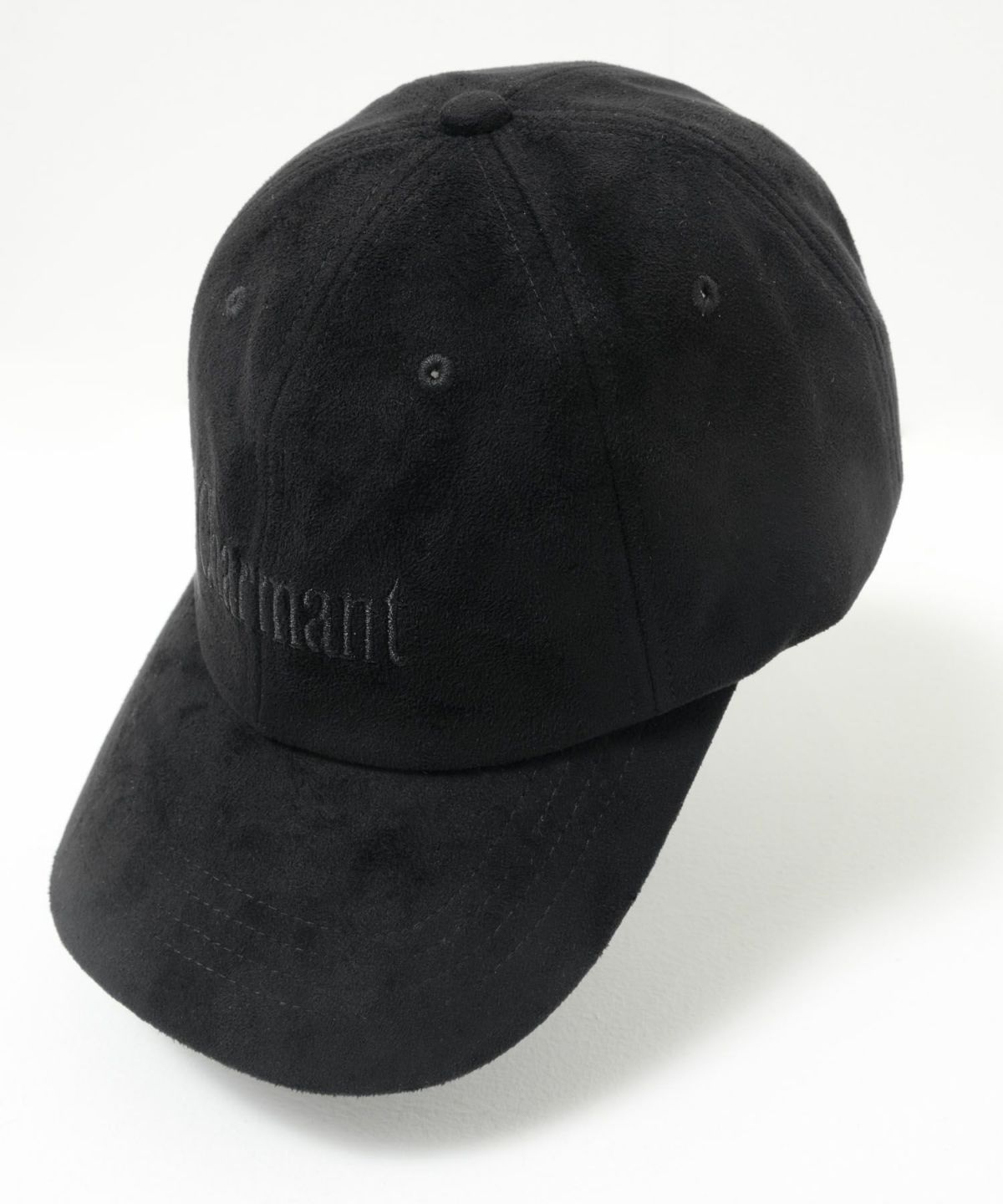 スエードロゴ刺繍キャップ レディース