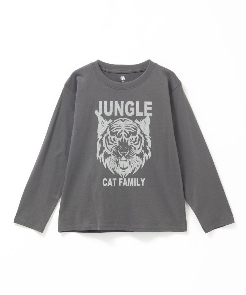 T-GRAPHICS カレッジ風アニマル長袖Tシャツ キッズ メール便 対応商品商品画像-1