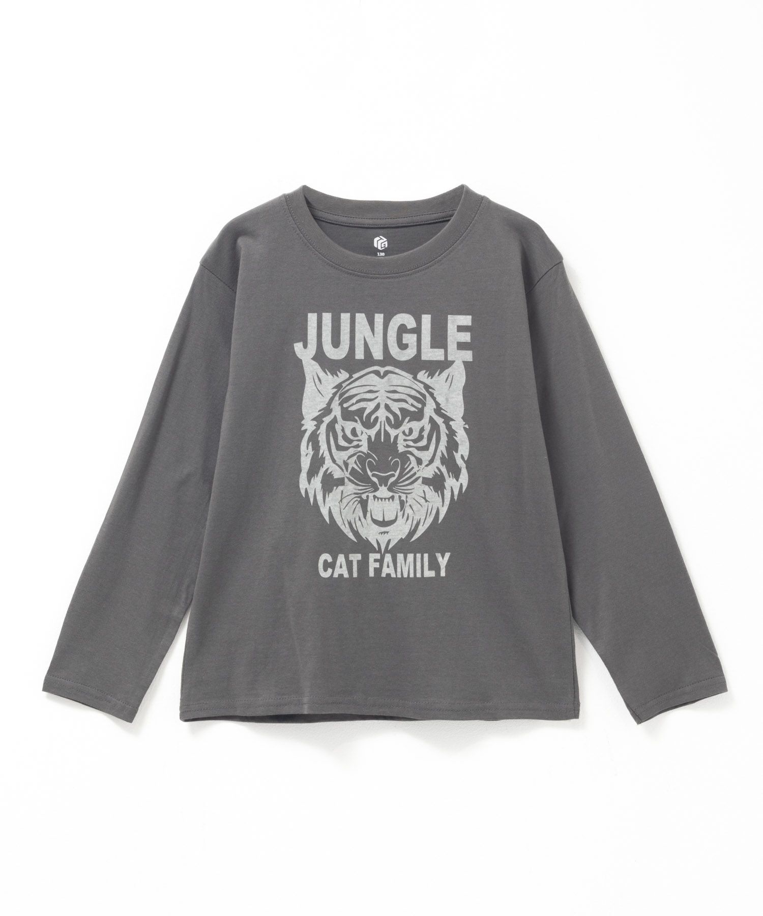 T-GRAPHICS  カレッジ風アニマル長袖Tシャツ キッズ メール便 対応商品商品画像-1