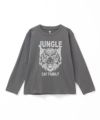T-GRAPHICS カレッジ風アニマル長袖Tシャツ キッズ メール便 対応商品商品サムネイル-1