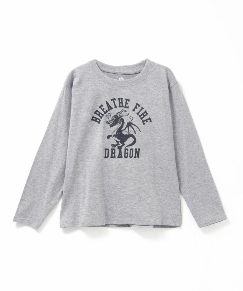 T-GRAPHICS カレッジ風アニマル長袖Tシャツ キッズ メール便 対応商品商品画像-3