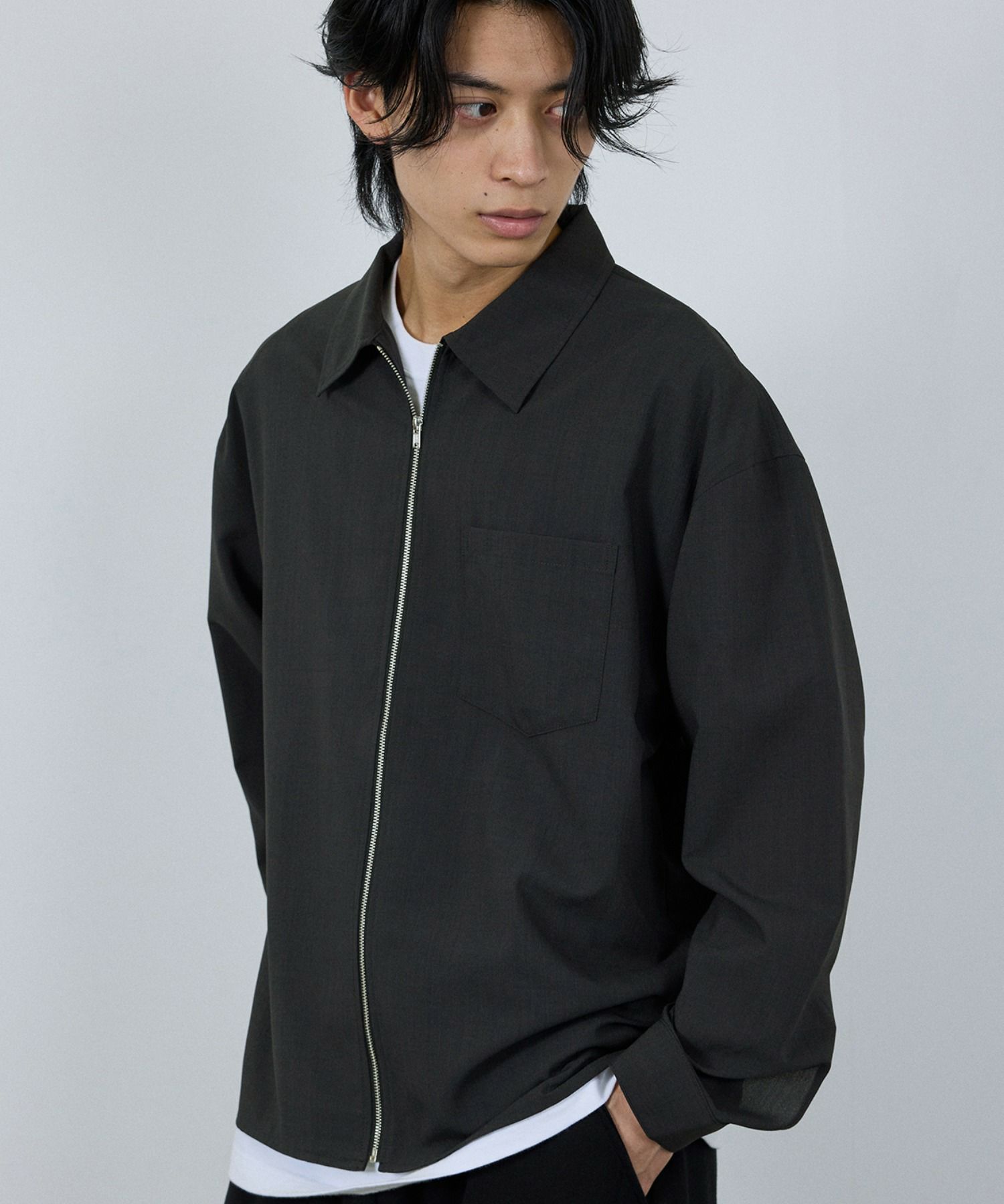 URBAN COLLECTION  AIR Smoosy ジップシャツ メンズ商品画像-1