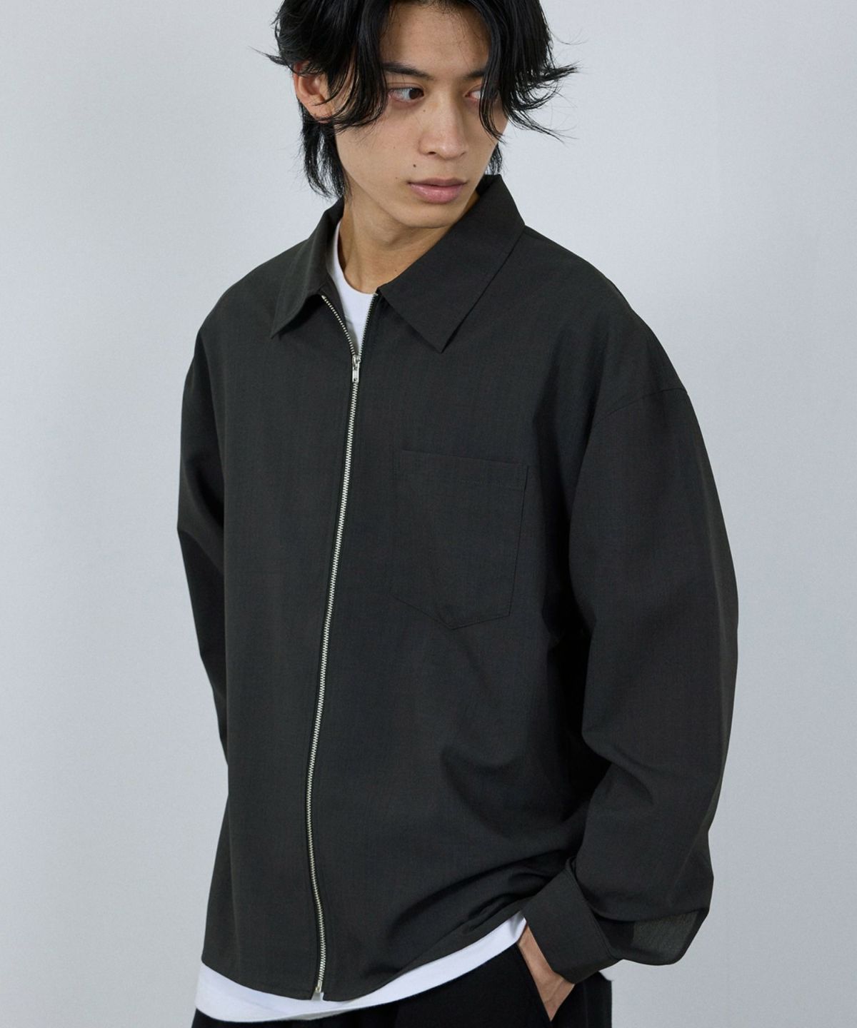 URBAN COLLECTION AIR Smoosy ジップシャツ メンズ