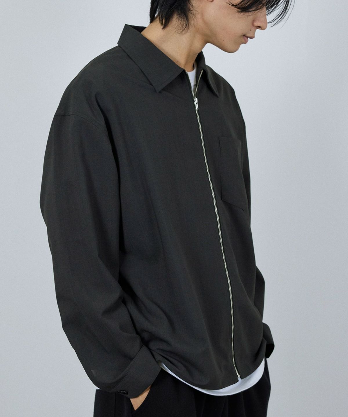 URBAN COLLECTION AIR Smoosy ジップシャツ メンズ